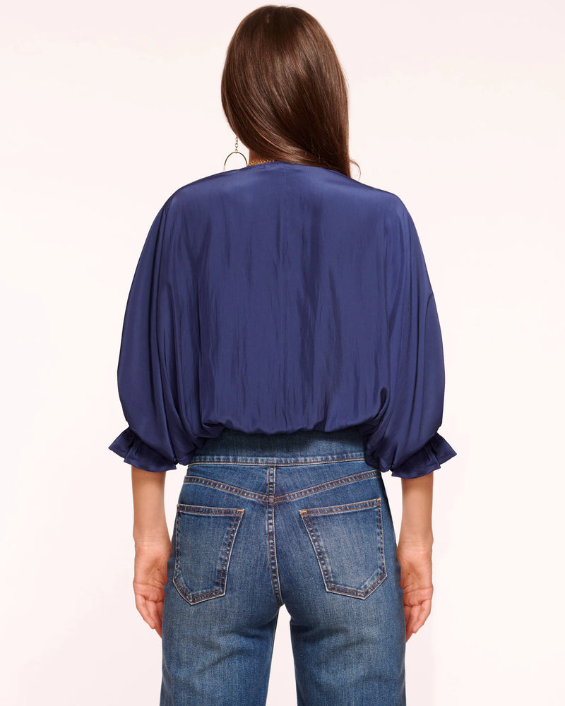 Ramy Brook - Vina V Neck Blouse - Navy