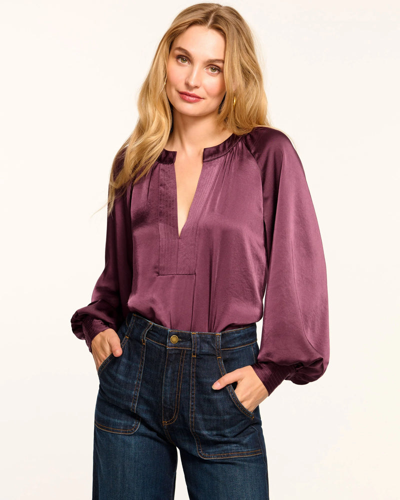 Ramy Brook - Nevada Puff Sleeve Blouse - Pinot Noir