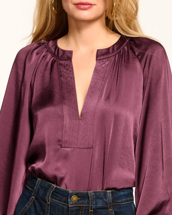 Ramy Brook - Nevada Puff Sleeve Blouse - Pinot Noir