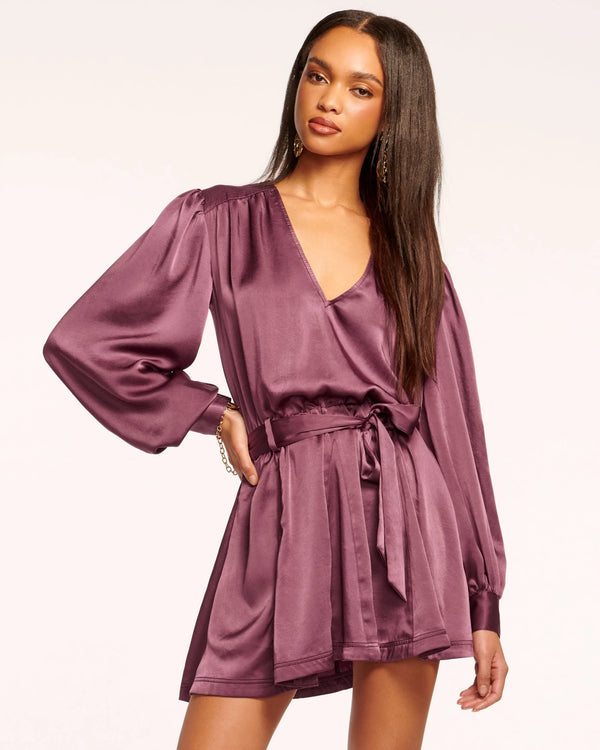 Ramy Brook - Montana Puff Sleeve Mini Dress - Pinot Noir