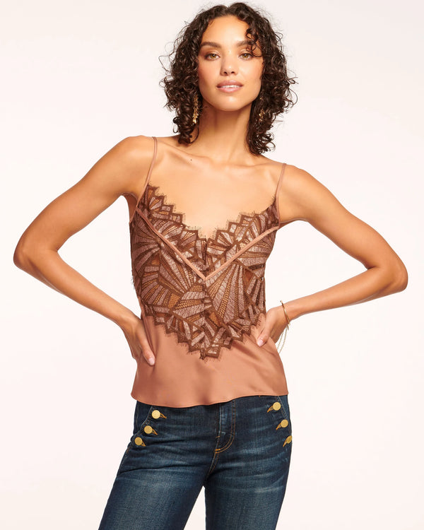 Ramy Brook - Billie Lace Cami Tank Top - Bronze Lace