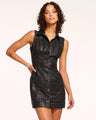 Ramy Brook - Katalina Metallic Denim Dress - Black Metallic