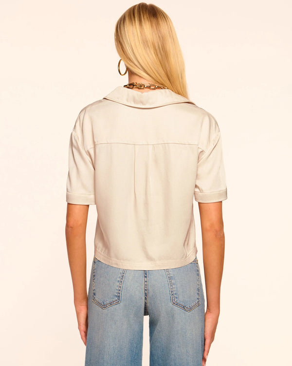 Ramy Brook - Ophelia Button Down Short Sleeve Top - Sandstone