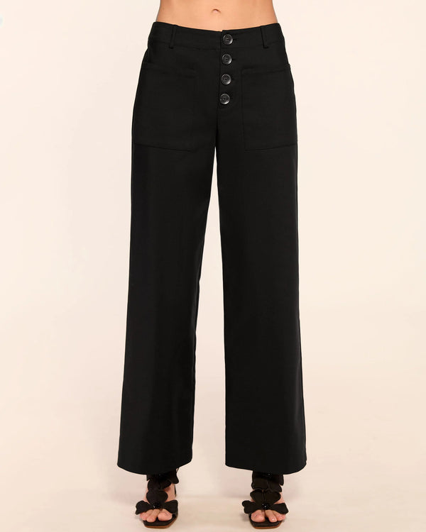 Ramy Brook - Marjory Ankle Length Stretch Cotton Pant - Black