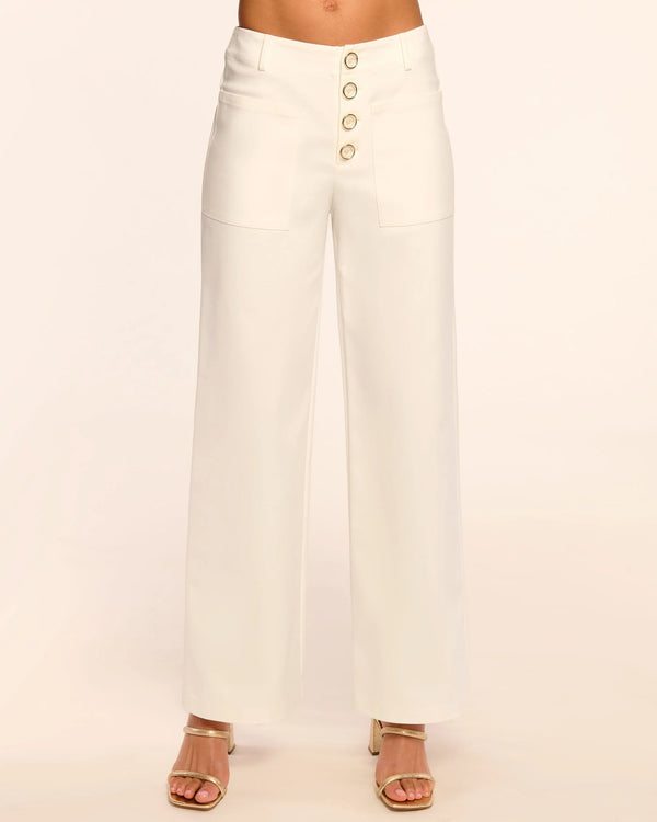 Ramy Brook - Marjory Ankle Length Stretch Cotton Pant - Ivory