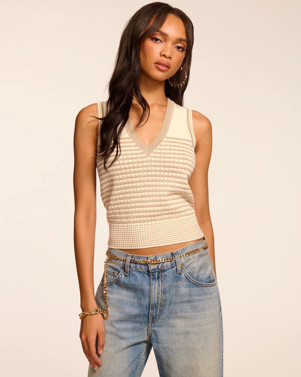 Ramy Brook - Elle V-Neck Knit Tank Top - Sandstone Textured