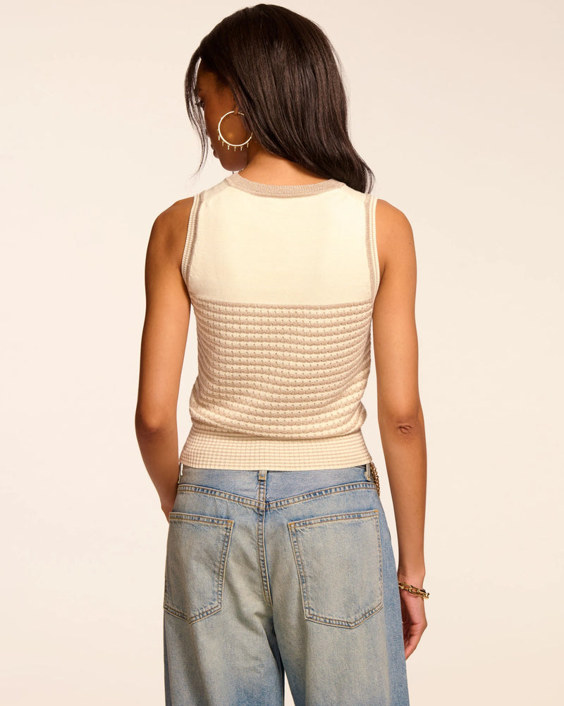 Ramy Brook - Elle V-Neck Knit Tank Top - Sandstone Textured