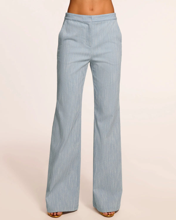 Ramy Brook - Naima Textured Mid-Rise Pant - Light Indigo