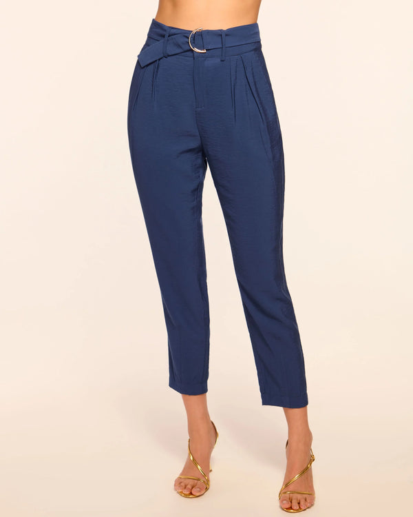 Ramy Brook - Miley Belted Ankle Length Pant - Spring Navy