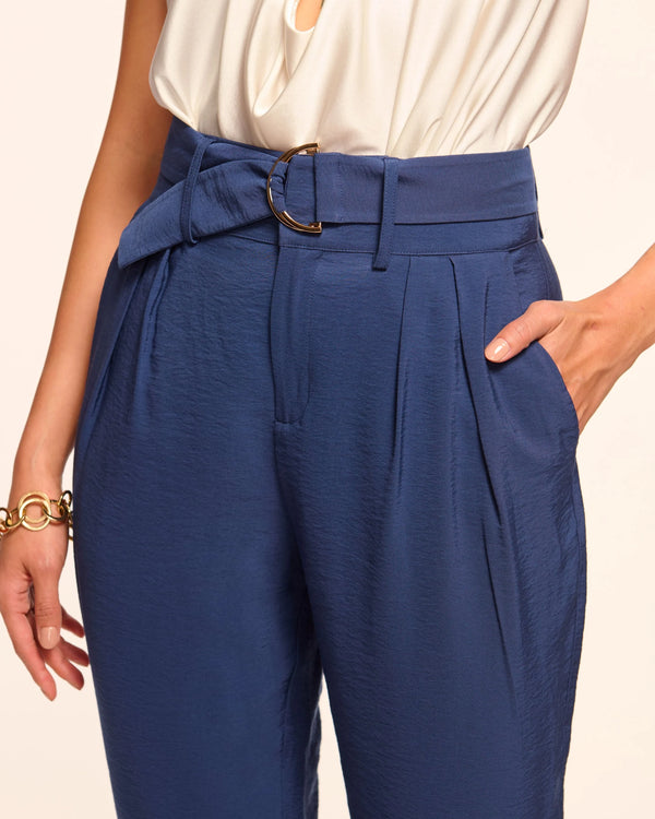 Ramy Brook - Miley Belted Ankle Length Pant - Spring Navy