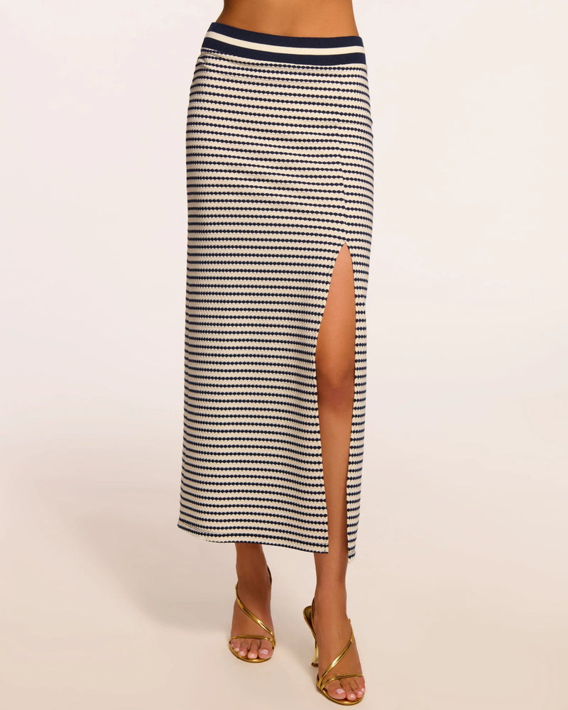 Ramy Brook - Venus Knit Midi Skirt - Navy Pucker