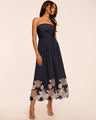 Ramy Brook - Milani Embellished Strapless Midi Dress - Navy