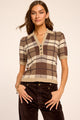 Ramy Brook - Melanie Plaid Short Sleeve Sweater - Heritage Plaid