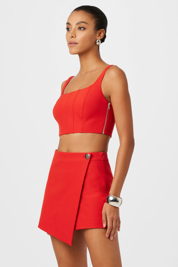Toccin - Rhea Corset Cropped Tank - Poppy