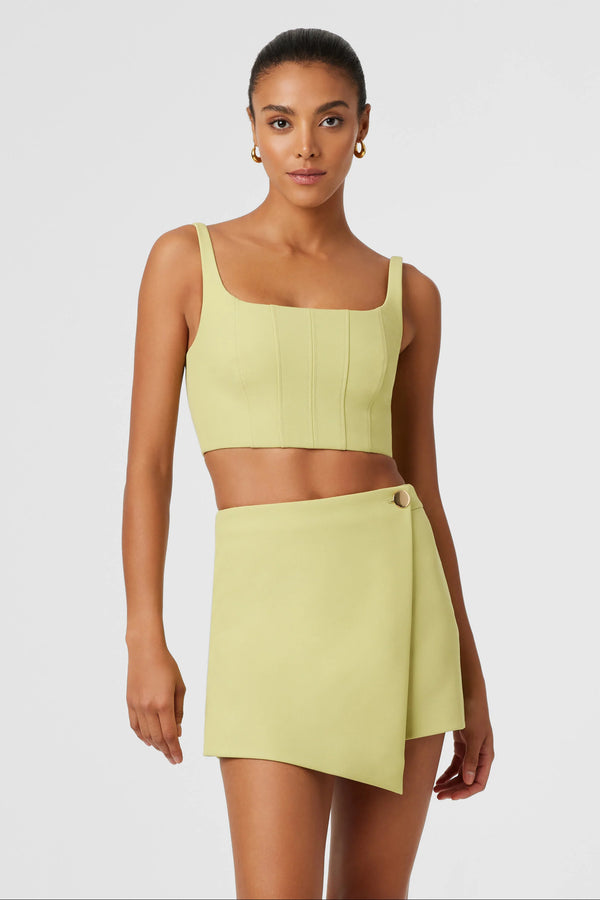 Toccin - Rhea Corset Cropped Tank - Matcha