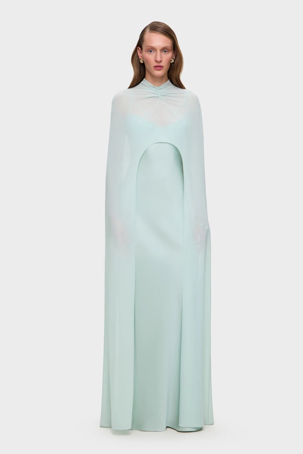 anna october asymmetric cotton blend maxi dress Octavia dress XL / Light pink
