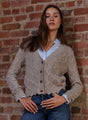 Pointelle Diamond Scallop Edge Cardigan
