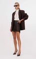 Nonchalant - Kaiden Leather Skirt - Chocolate