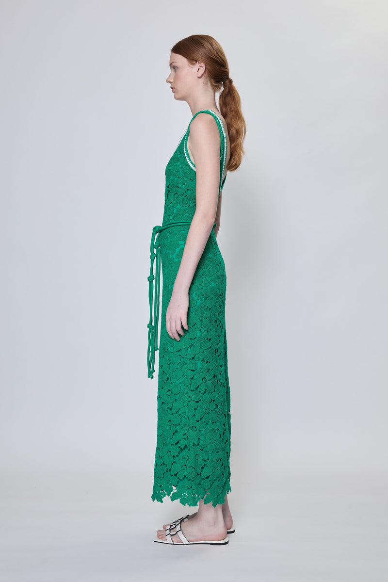 kelly green lace dress Simkhai - Eloise Maxi MDW2026