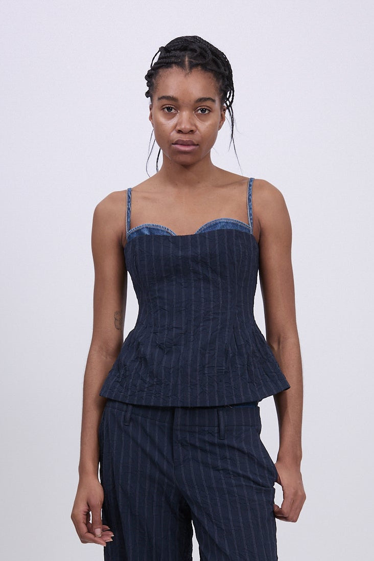 Simkhai - Jennings Bustier Top - Midnight Stripe