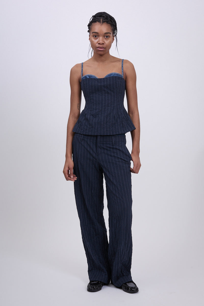 Simkhai - Ophelia Double Waistband Combo Pant - Midnight Stripe