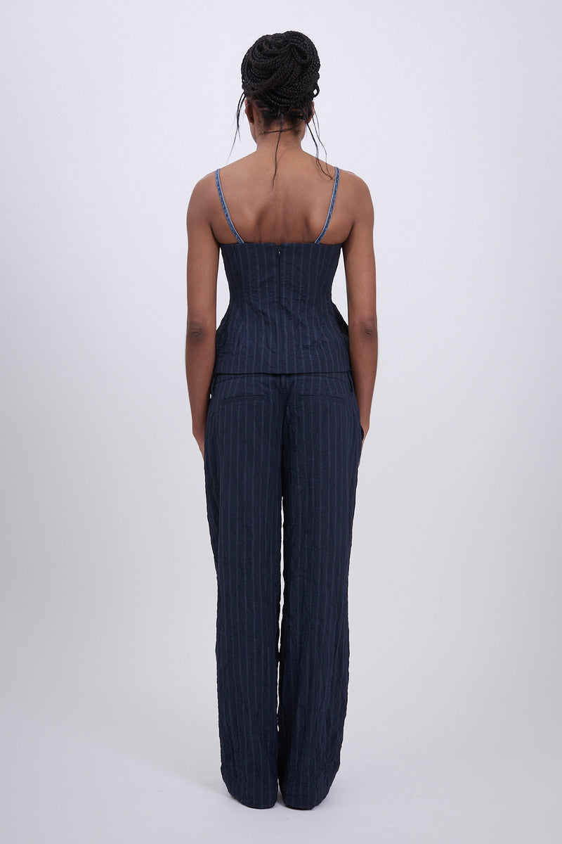 Simkhai - Ophelia Double Waistband Combo Pant - Midnight Stripe