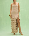 Patbo - Stella Mesh Maxi Dress - Beige