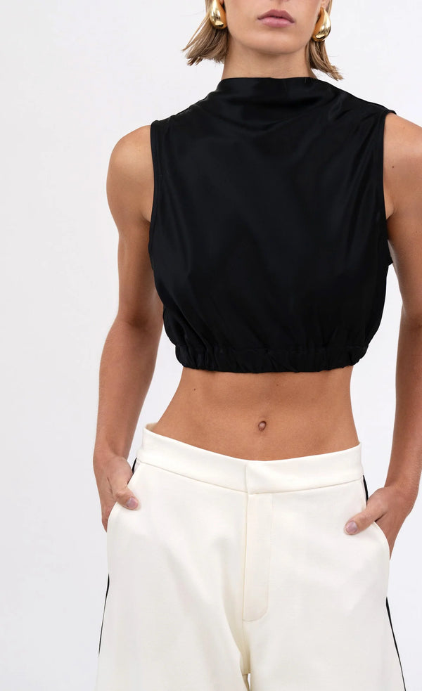 Nonchalant - Reese Crop - Black