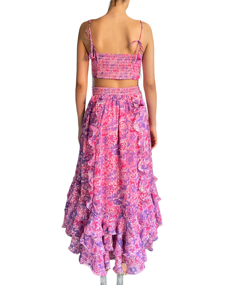 Rococo Sand - Lei Long Skirt - Bubblegum Pink & Purple