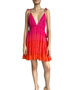 Rococo Sand - Skye Short Dress - Orange Pink