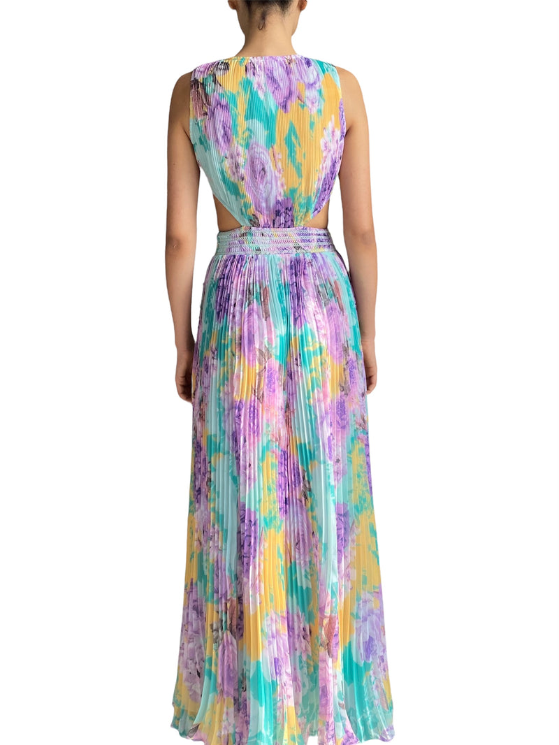 Rococo Sand - Ivy Long Dress - Butter Yellow and Lavender