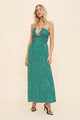 Suboo - Stella Gathered Tie Neck Detail Midi - Green Paisley