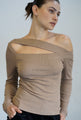 LNA - Otis Ribbed Top - Mushroom