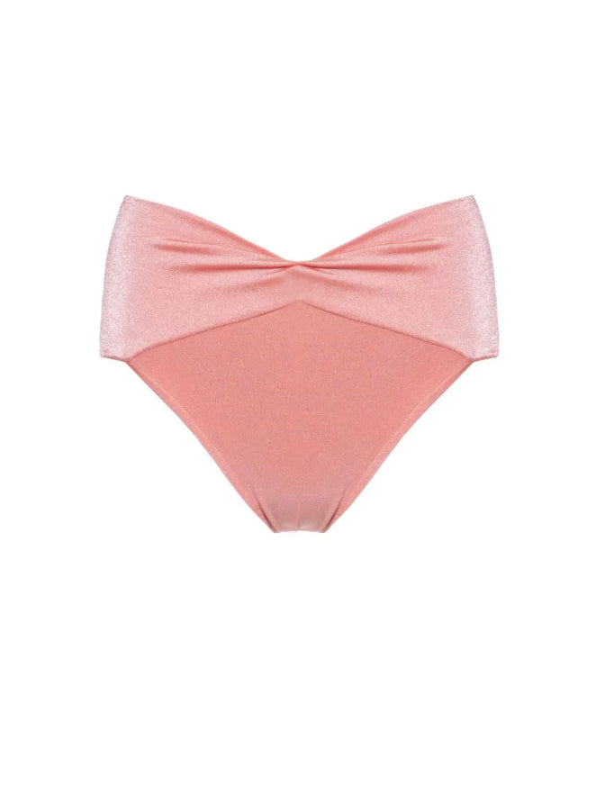 Patbo - Monstera V Shape Bikini Bottom - Pink/Apricot