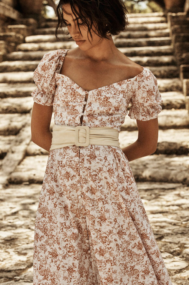 Caroline Constas - Savannah Dress In Multiple Colors XS / Salmon Toile Caroline Constas - Savannah Dress In Multiple Colors XS / Salmon Toile