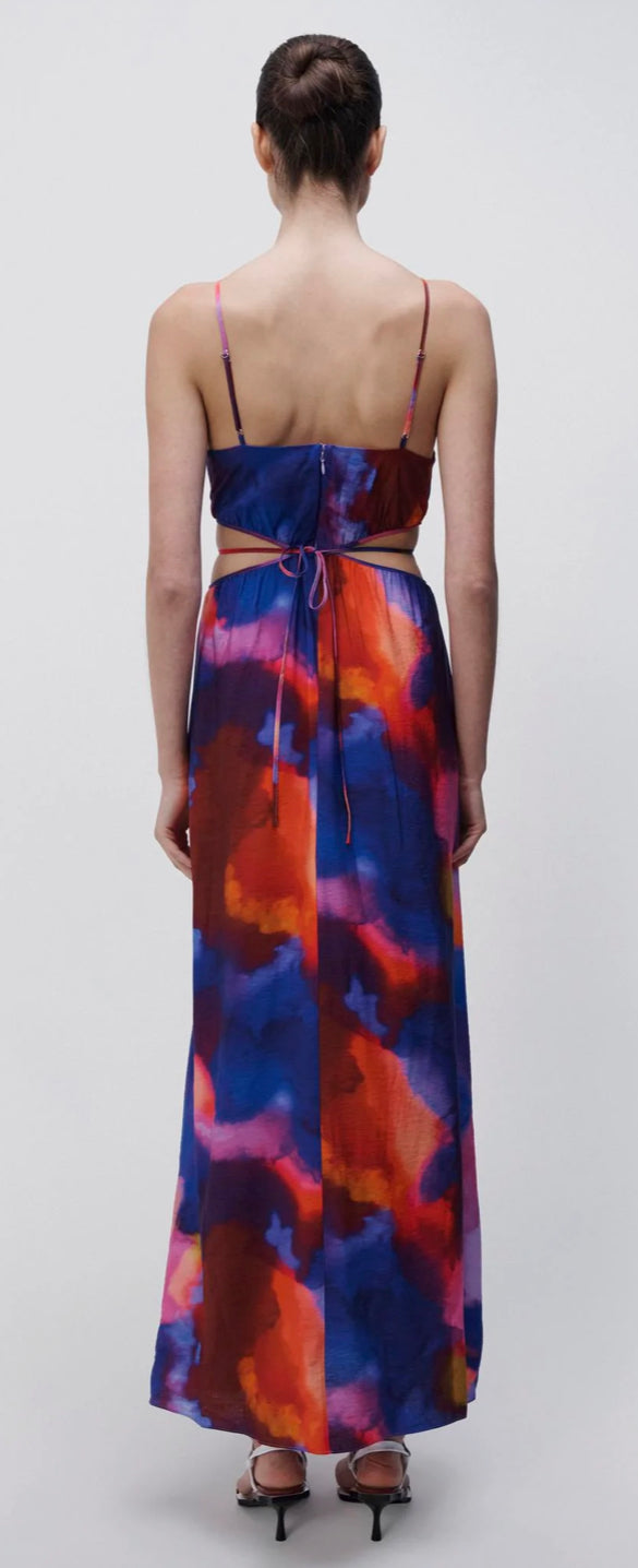 Jonathan Simkhai - Amora Printed Coverup Maxi Dress - Cobalt Watercolor