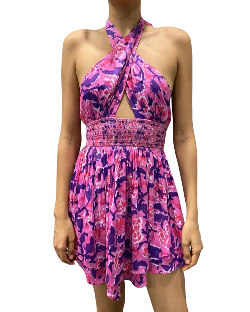 Rococo Sand - Lei Short Dress - Bubblegum Pink & Purple