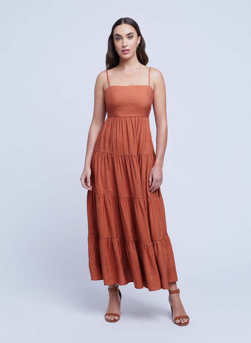 L’agence - Veda Tiered Dress - Auburn