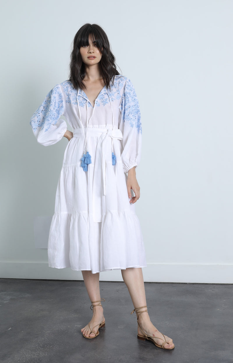 Karina Grimaldi - Mykonos Embellished Dress - White