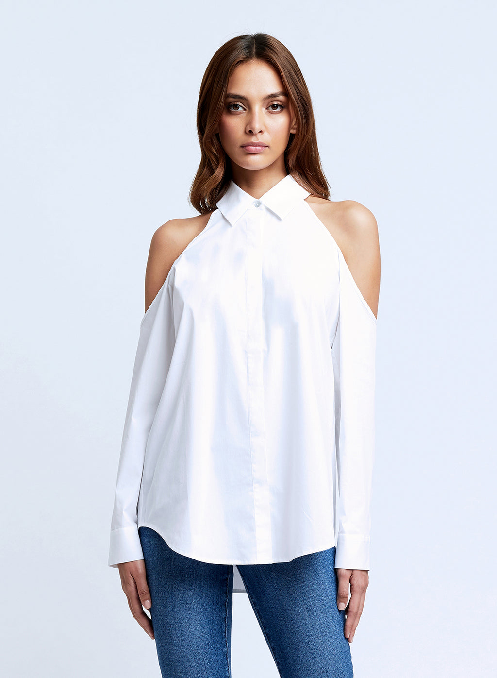 L’agence - Morgan cold shoulder Blouse - White