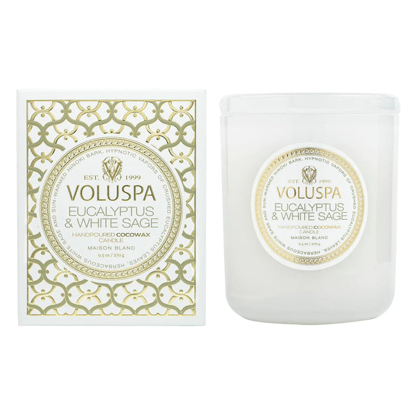 Voluspa - Eucalyptus and White Sage Classic Candle