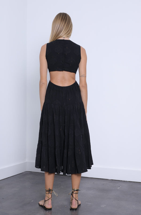 Karina Grimaldi - Haven Jacquard Maxi Dress - Black