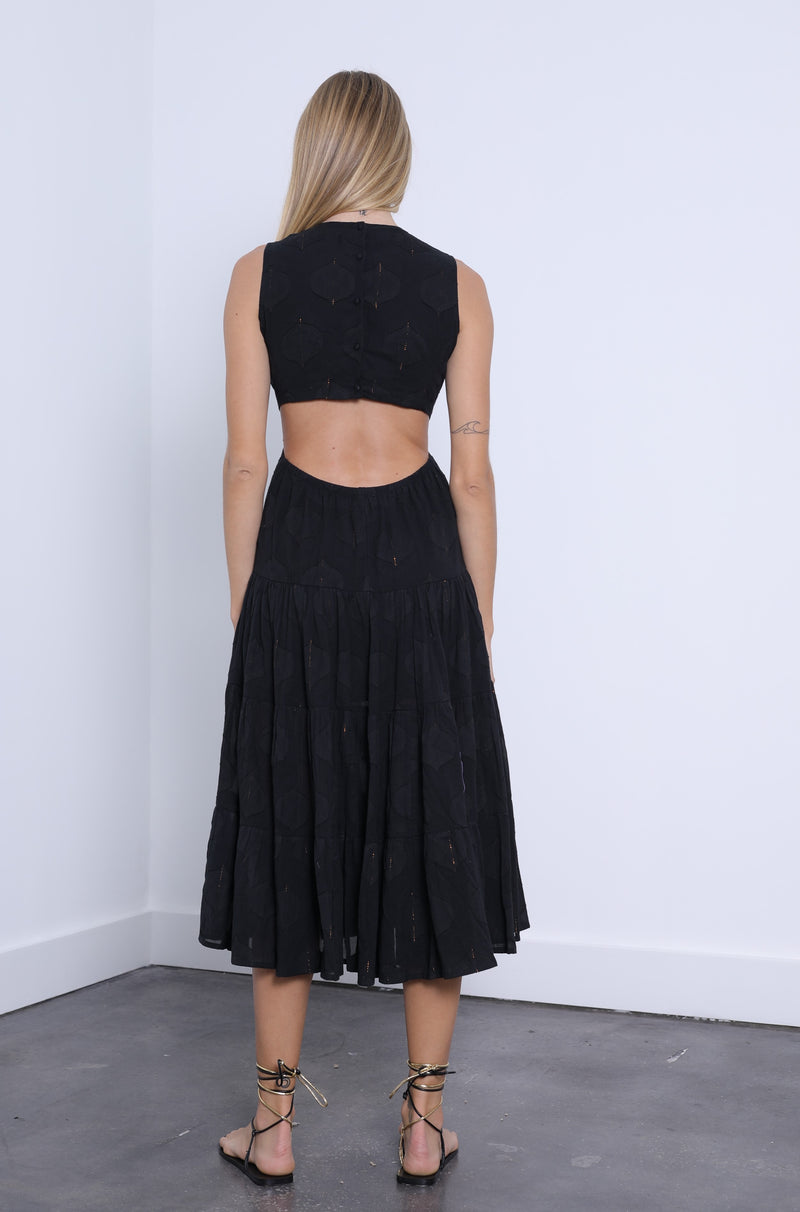 Karina Grimaldi - Haven Jacquard Maxi Dress - Black