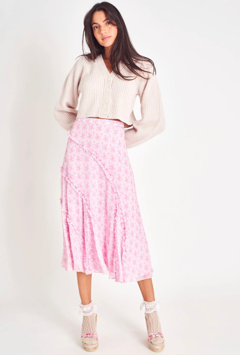 Loveshackfancy - Porscha Midi Skirt - Rose Patch