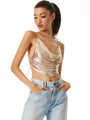 Alice + Olivia - Sheena Drapey Slip Tank - Pale Gold