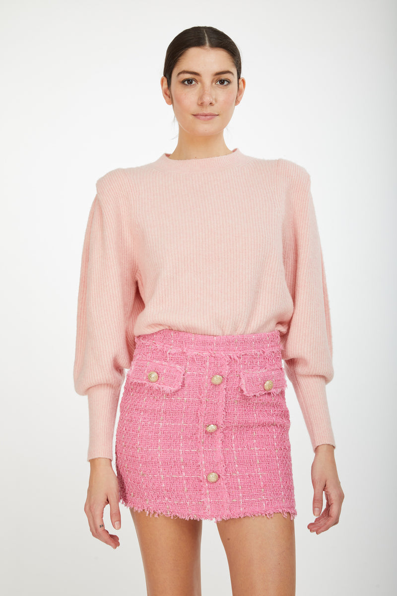 Generation Love - Sandra Tweed Skirt - Pink Multi