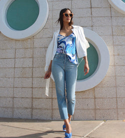 L'Agence Alexia H/R Crop Cigarette - Melrose