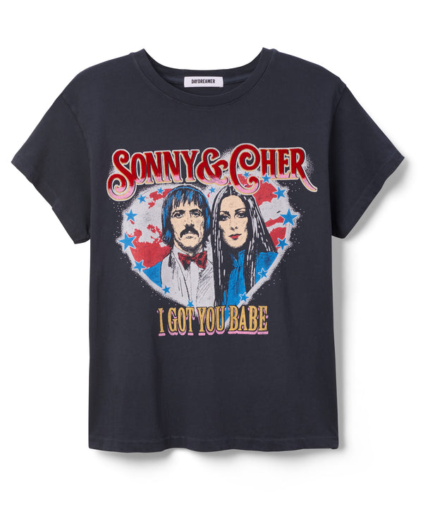 Daydreamer - Sonny and Cher I Got You Babe Tour Tee - Vintage Black