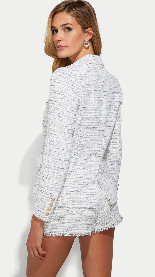 Generation Love - Eliza Tweed Blazer - Cream/Denim