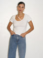 LNA - Mija Cut Out Tee - White